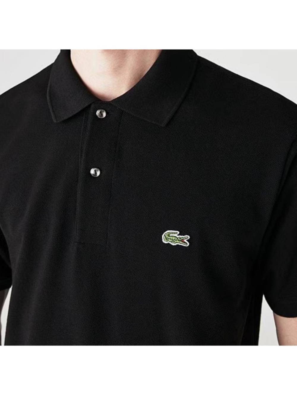 Lacoste Men's Big Fit Polo - Black. Size 8R / 1XLB
